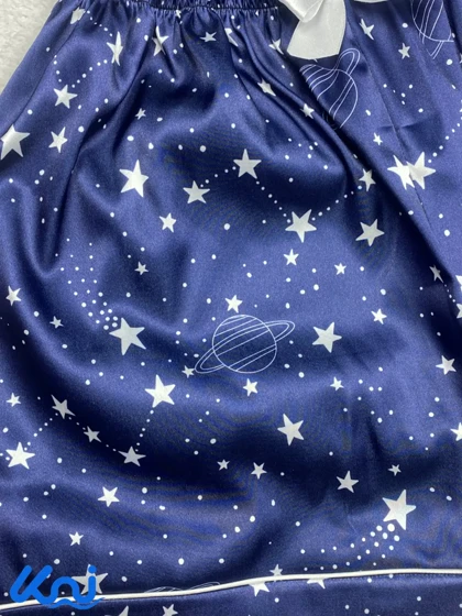 ست ساتن سه تیکه تاپ شورتک اسکرانچی زنانه - پک «سپیدار»