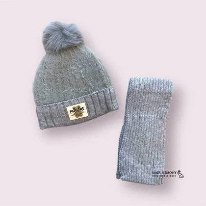 شال و کلاه بافت نوزادی موهر طرح تدی