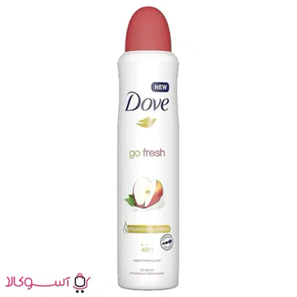 اسپری ضد تعریق زنانه داو مدل apple & white tea (سیب و چای سفید) حجم 250 میل