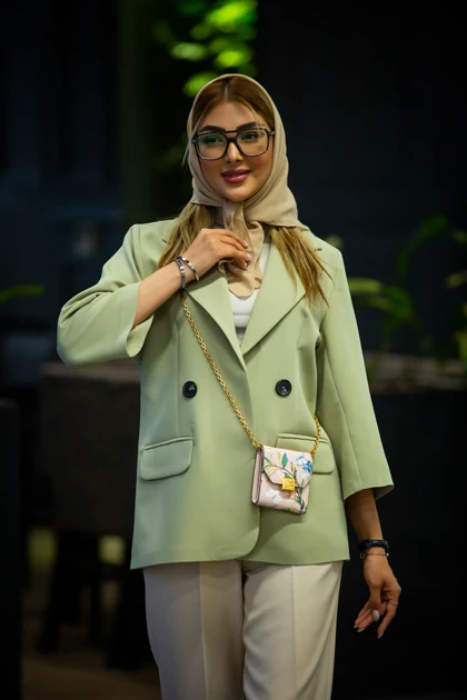 مانتو سوپر مازراتی آستین سه ربع