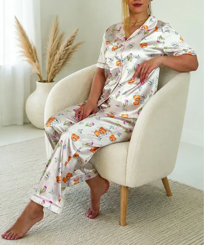 ست لباس خواب مدل خرس های عاشق