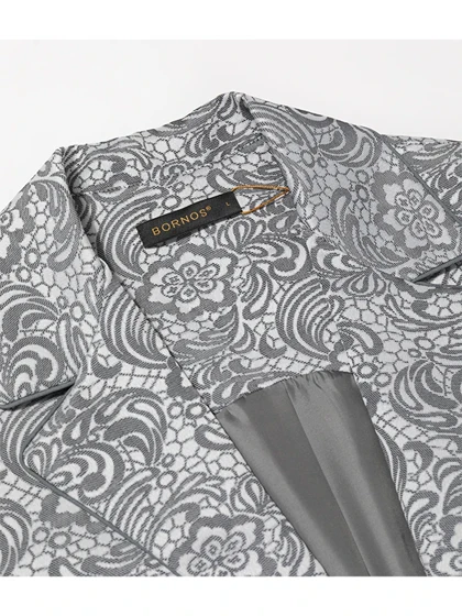 وست بلند زنانه ژاکارد مجلسی جیب نما یقه انگلیسی 70104