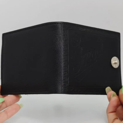 کیف جیبی دکمه دار چرم صنعتی (فوم) دور دوخت