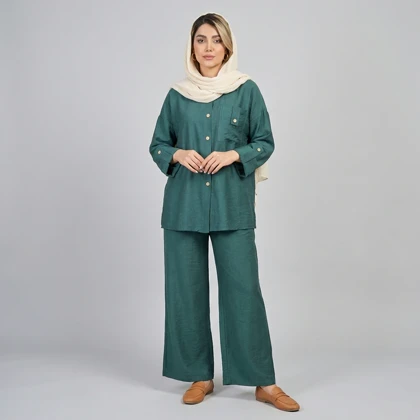 ست مانتو و شلوار زنانه جیب‌دار بابوس درسا کد 35