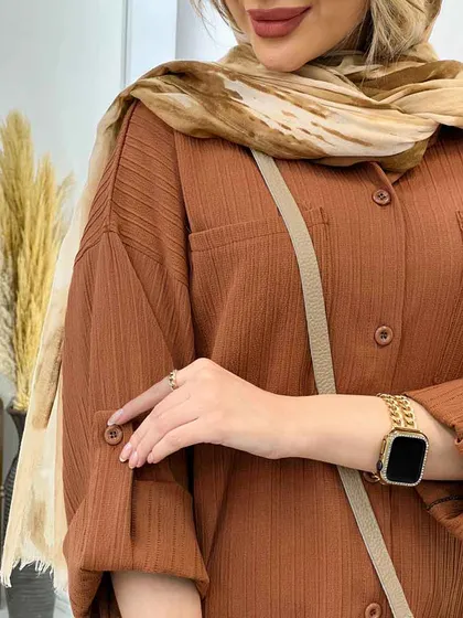 شومیز کراش دو جیب جلو دکمه
