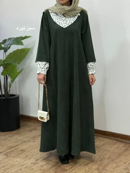 پیراهن مانتویی پاییزه نورین