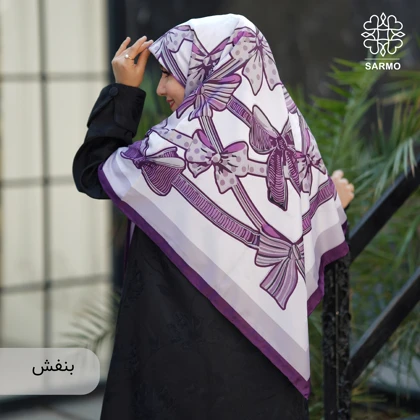 روسری ابریشم کجراه پاپیون