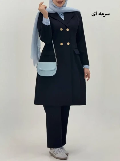 3583-مانتو شلوار اداری فیونا