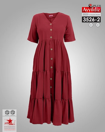 پیراهن زنانه سایز بزرگ کد 3526