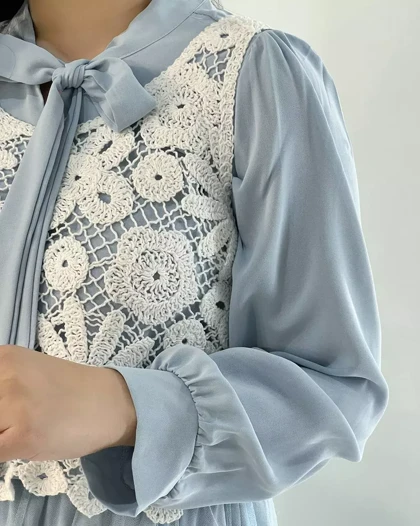 ست پیراهن با رویی کد 5401