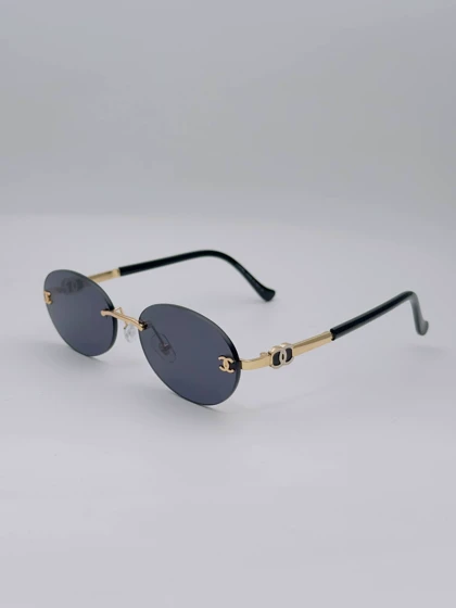 عینک آفتابی زنانه بیضی ترند شنل CAHNELمدلSG-0025-Oval Rimless Glasses