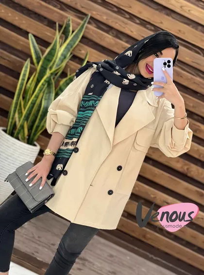 مانتو چهار دکمه جیب دوبل