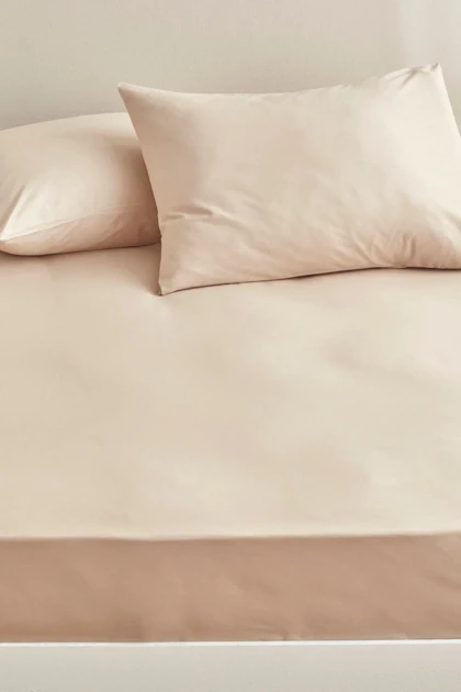 ملحفه دو نفره Karaca Home پنبه‌ای - گلبهی