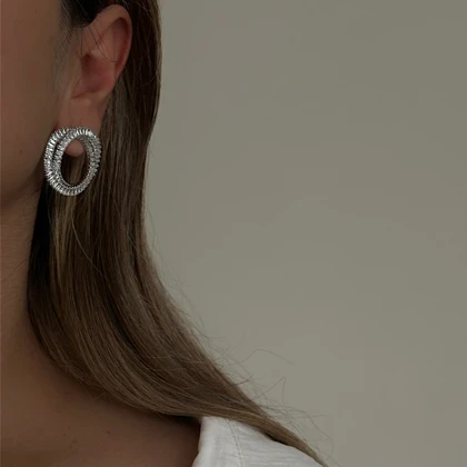 گوشواره زنانه تنیسی گرد کد 858