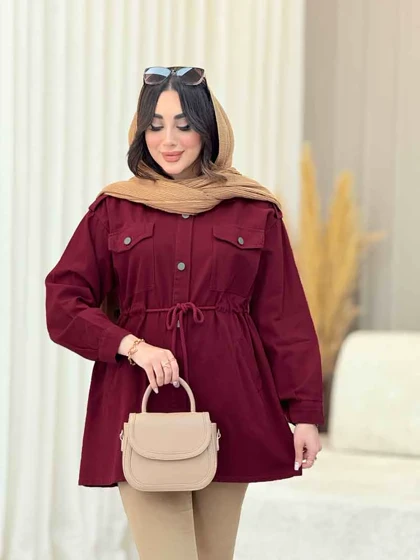 مانتو چهارجیب سرشانه پاگن