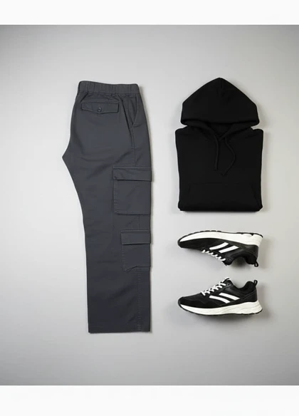 شلوار شش جیب مدل Reza-دودی