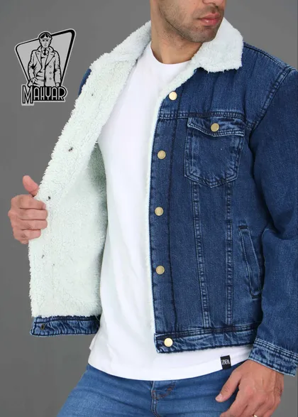 کاپشن جین آبی تیره DENIM