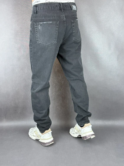 شلوار مام فیت مردانه ذغالی 121