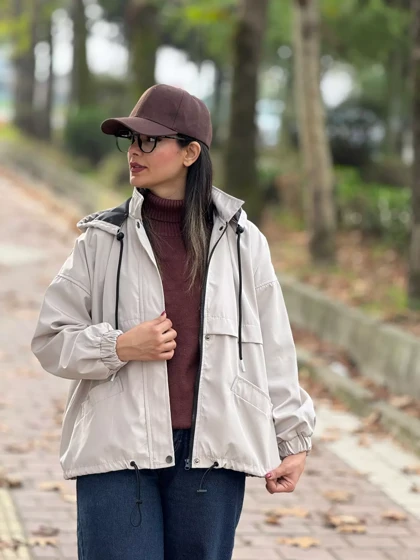 بارانی کلاهدار آستردار ناز