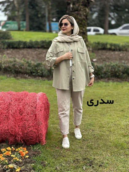 مانتو کتان بغل دکمه