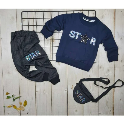 بلوز شلوار دخترونه کیف دار STAR