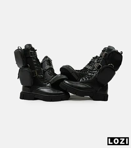 بوت مردانه بگ دار مشکی ZARA