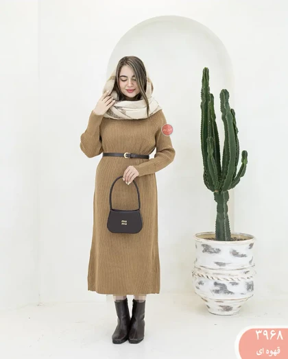 پیراهن بافت یقه ایستاده 3968