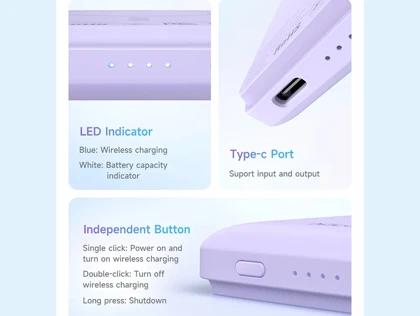 پاور بانک وایرلس مگنتی 15 وات 5000 مک دودو Mcdodo MC-395 Mini Magnetic 15W Fast Charge Power Bank 5000mAh
