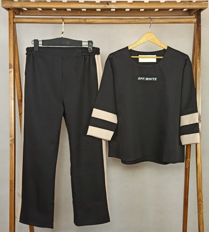 ست تیشرت باکسی و شلوار بگ (AM-1-70240)