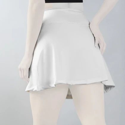 دامن کشاله دار تنیسی مدل SRN-6117 سفید