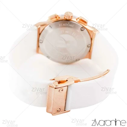 ساعت هابلوت زنانه کلاسیک فیوژن سفید رزگلد دور نگین 102917