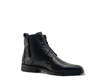 نیم بوت مردانه بندی بغل زیپ‌دار چرم طبیعیsi180