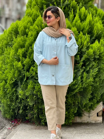 مانتو کتان هپی ( دارای ایراد جزئی )