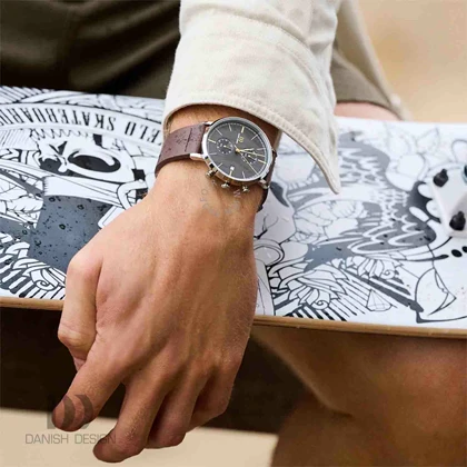 ساعت مچی عقربه ای مردانه دنیش دیزاین (Danish design) مدل IQ23Q1290 Koltur Chrono II Grey Gold