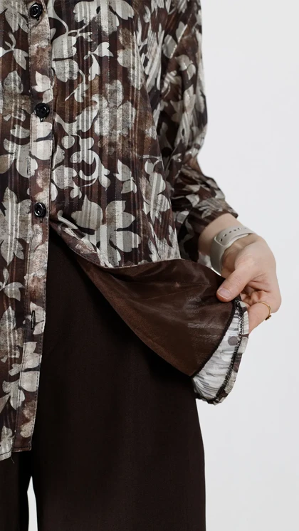شومیز شیشه ای آستردار