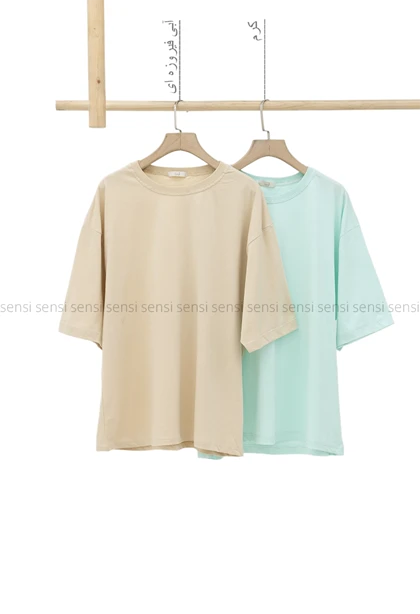 تیشرت زنانه ساده رنگی کد1005803
