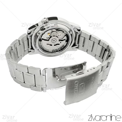 ساعت سیکو 5 اصل مردانه بند سیلور صفحه مشکی اتوماتیک 104174