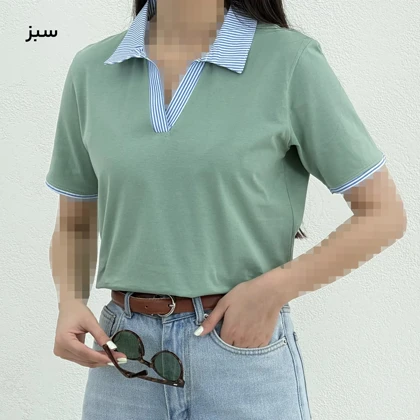 پولوشرت زنانه یقه نساجی | آی بولک