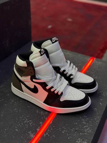 کتانی نایک ایر جردن1 ساق‌دار دارک موکا مستر کوالیتی Nike Air Jordan 1 Retro High OG Dark Mocha