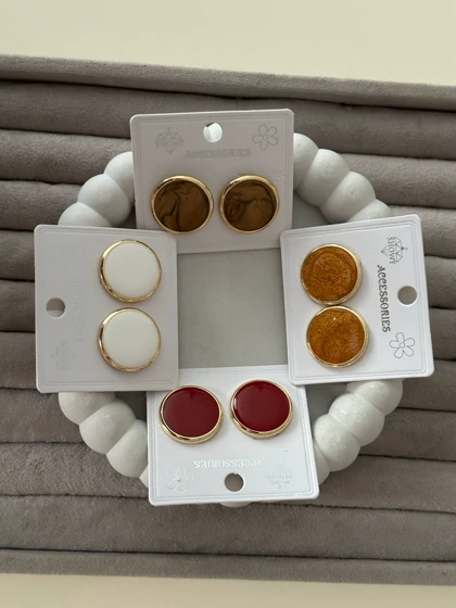 گوشواره میناکاری دایره رنگی