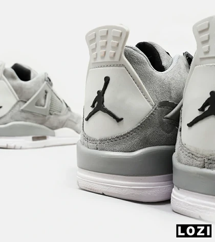 کتانی ساق‌دار مردانه طوسی Nike air jordan 4