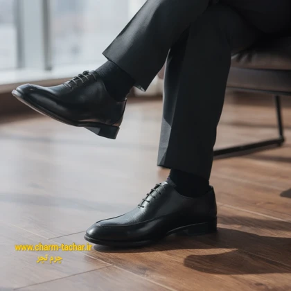 کفش مردانه رسمی مجلسی اداری چرم طبیعی si177