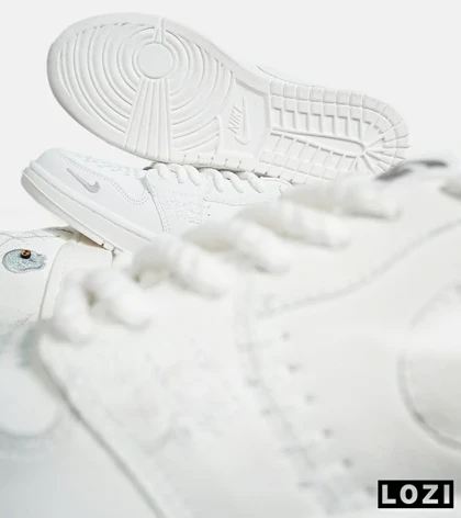 کفش کتانی مردانه و زنانه سفید نایک NIKE jordan Vodoo مدل 6185