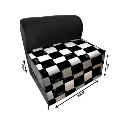 کاناپه تخت شو یک نفره شطرنجی مدرن مدل M1161