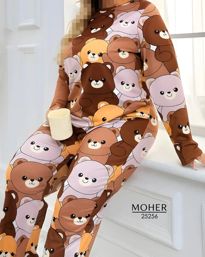 ست بلوز و شلوار سایز بزرگ طرح خرسی