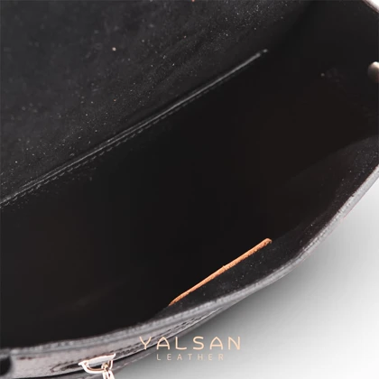 کیف دوشی چرم یلسان مدل ماهان کد 010-GF