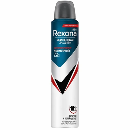 اسپری ضد تعریق مردانه رکسونا rexona مدل Antibacterial Invisible 72H حجم 200ml