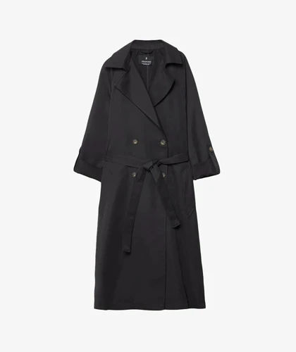 ترنچ کت مشکی Stradivarius 221