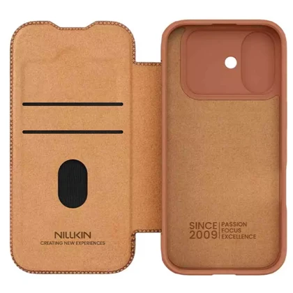قاب چرمی کلاسوری آیفون 17 نیلکین Nillkin Qin Pro Leather