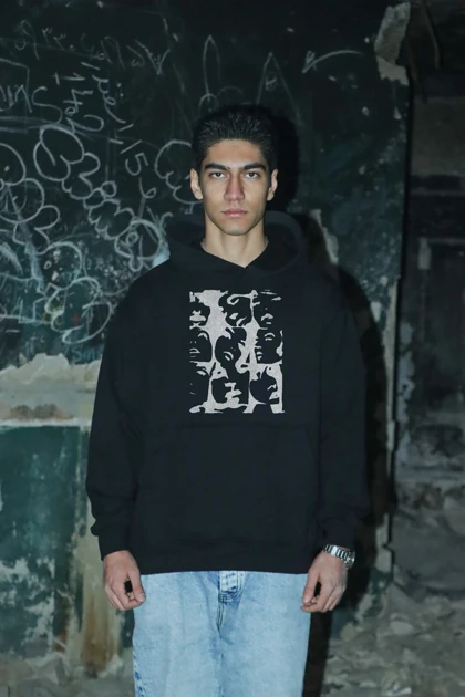 هودی مشکی اسپرت طرحدار 2 - فواصل